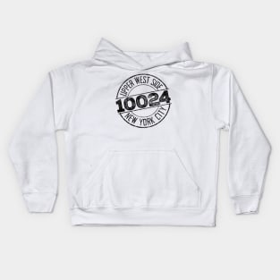 Upper West Side 10024 (Black print) Kids Hoodie